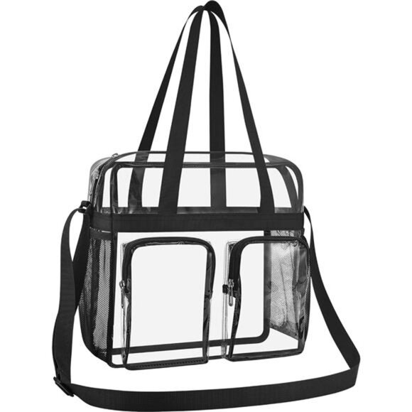 Clear Tote Bag Clear Bag Stadium Approved 12x6x12 Stadium Bag for Work, Sports - Picture 3 of 7